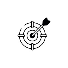 Mission icon design with white background stock illustration