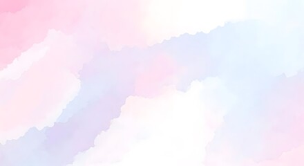 A soft, pastel watercolor wash blending pink, lavender, and pale blue hues with subtle texture, Ai Generated