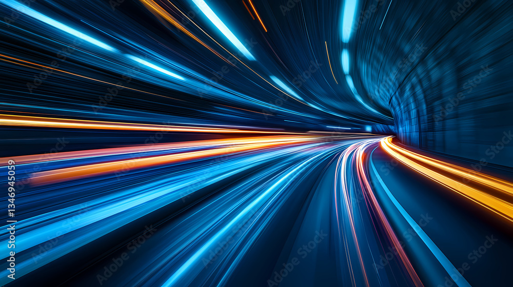 Poster speed of light: abstract depiction of movement and high-speed transportation, a captivating visual t