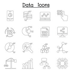 Database , Data Analysis, Data management icons