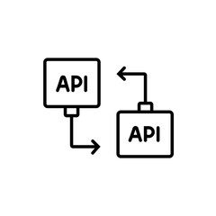 API Connection Line Drawing icon