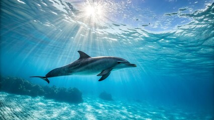 Fototapeta premium dolphin jumping out of water