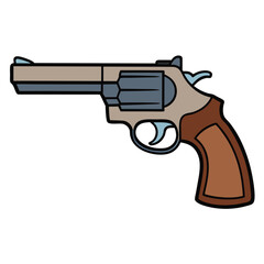 Smith & Wesson Model 686 gun, police weapon vector design, military vector design illustration.