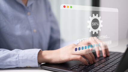 Software system update technology install web digital cyberspace upgrade computer concept
