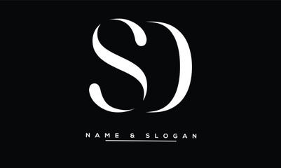 SD, DS Abstract Letters Logo Monogram