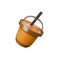 Creamy coffee smoothie cup