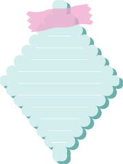 Pastel memo note with tape