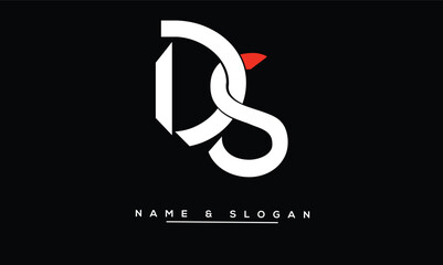 SD, DS Abstract Letters Logo Monogram