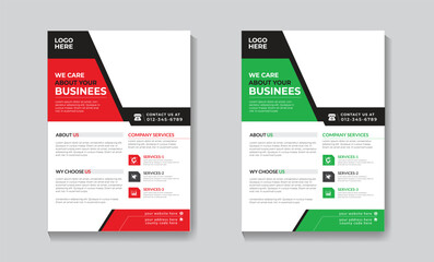 Modern Business Website and Template Design with Icons, Navigation, and Editable Elements