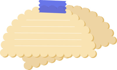 Pastel Note Paper with Tape