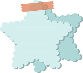 Pastel Note Paper with Tape