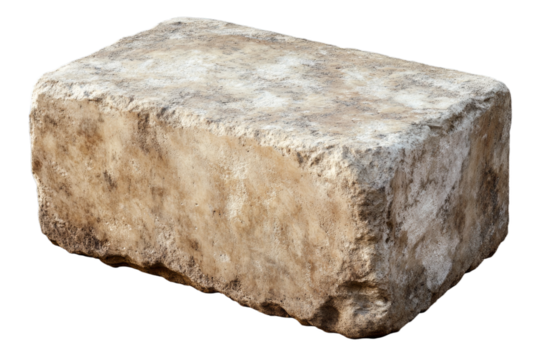 This solid, rectangular stone block features a rough, textured surface and is ideal for various applications, including construction projects, landscaping enhancements, and creative decor setups