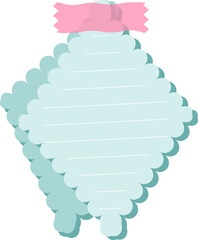 Pastel Note Paper with Tape