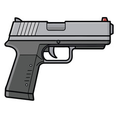 Springfield XD gun , police weapon vector design, military vector design illustration.