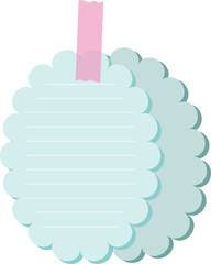 Pastel Note Paper with Tape