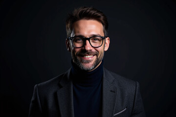 Fototapeta premium Studio Portrait of a Stylish and Elegant Man – Sophisticated Fashion Photography
