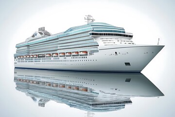 Modern Cruise Ship on Calm Waters.