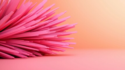 Radiant Bloom: Abstract Close-up of a Pink Floral Burst, with a Soft Gradient Background and Minimalist Elegance.