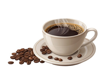 Cup of Coffee white Background