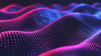 Abstract digital wave patterns in vibrant colors