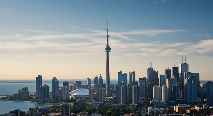 Fototapeta premium Calming Cityscape at Dawn