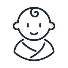 Obraz premium Baby and newborn outline icon