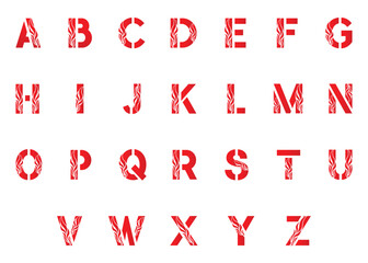 elegant decorative alphabet letter logo or floral unicorn letter logo bundle