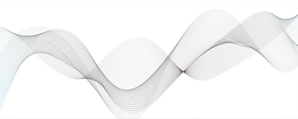 Vector abstract white dark light blend paper wave flow digital gradient transparent tech wave curve creative Modern creative wave lines glowing moving sound