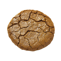 Deliciously Cracked Chocolate Cookie Delight on white background