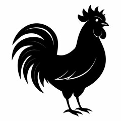 Clean & Simple Rooster Silhouette Design