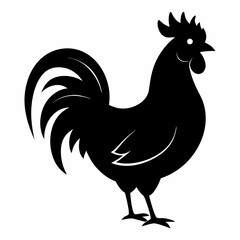 Clean & Simple Rooster Silhouette Design