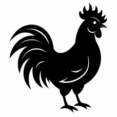 Clean & Simple Rooster Silhouette Design