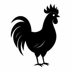 Clean & Simple Rooster Silhouette Design