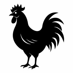 Clean & Simple Rooster Silhouette Design