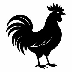 Clean & Simple Rooster Silhouette Design