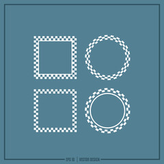 Monogram Frame, Checkered Frame, Frame