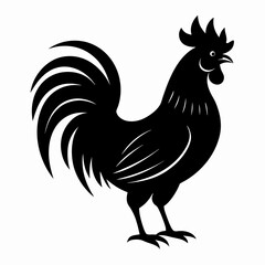 Clean & Simple Rooster Silhouette Design