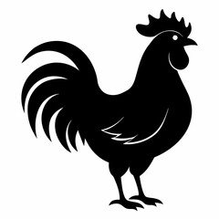 Clean & Simple Rooster Silhouette Design