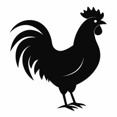 Clean & Simple Rooster Silhouette Design