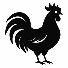 Clean & Simple Rooster Silhouette Design