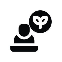 profile growth glyph icon. Strong and solid vector icon for websites, mobile interfaces, presentations, and visual branding. High quality and easy to edit.