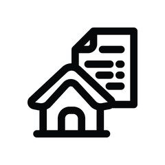 property contract line icon. Clean and minimalist vector icon for websites, mobile apps, presentations, and logos. Fully scalable and customizable for any project.