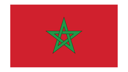 Morocco Flag with Original color © Abdelghafour
