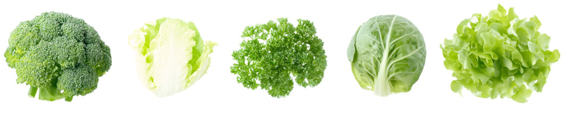Obraz premium vegetables arranged in each corner, isolated on a transparent background