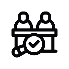 competitive analysis line icon. Clean and minimalist vector icon for websites, mobile apps, presentations, and logos. Fully scalable and customizable for any project.