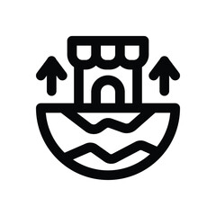 emerging market line icon. Clean and minimalist vector icon for websites, mobile apps, presentations, and logos. Fully scalable and customizable for any project.