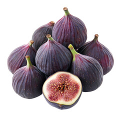 Fresh Figs: Nature's Sweet and Juicy Delight on white background