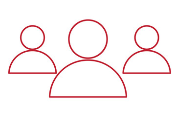 User icon and people line icon, team icon, group icon, outline and solid vector illustration, linear pictogram isolated.