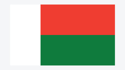 Fototapeta premium MADAGASCAR Flag with Original color