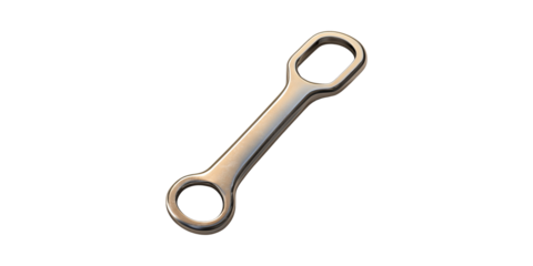 Metallic Double-Ended Wrench. Essential Tool For Mechanical And Diy Projects Isolated On Transparent Background